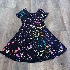 Girls black patterned Dress